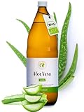 Mother Earth Products | 100% Bio Aloe Vera Direktsaft ohne Zusätze | Reines inneres Gel des Aloe Vera Blattes zum trinken | 1200mg/l Aloverose | 1000ml