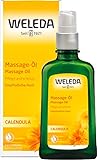 WELEDA Bio Calendula Massage-Öl, Naturkosmetik Körperöl für die Pflege und Massage empfindlicher Haut, belebt und hält die Haut glatt, Pflegeöl mit einem erholsam frischen Duft (1 x 100 ml)