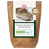 Bio Feigen-Walnuss Dinkelbrot Brotbackmischung | 100% Dinkel ohne Weizen | vegane Brotmischung, Brotbackautomat geeignet - Bake with Love (1er Pack)