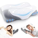 LUOFNI Orthopädisches Kissen, Höhenverstellbar Antischnarchkissen Testsieger, Geruchlos, Ergonomisches Kopfkissen Memory Foam Kissen, gut Nackenkissen für Seiten-, Rücken- und Bauchschläfer