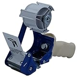 1 Stück - Handabroller - Profi-Ausführung - Version : STD - blau/blue - 50 mm - Klebebandabroller Metallrahmen - elb-verpackungen