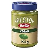 Barilla Pesto Basilico Vegan 1x195g | Glutenfreie Italienische Pasta-Sauce mit Basilikum und Cashewnüssen, vegetarische Nudel-Soße, grünes Pesto