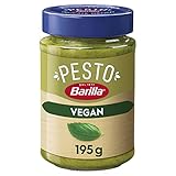 Barilla Pesto Basilico Vegan 1x195g | Glutenfreie Italienische Pasta-Sauce mit Basilikum und Cashewnüssen, vegetarische Nudel-Soße, grünes Pesto