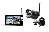 Technaxx Easy Überwachung Kamera Set TX-28 mit Aufnahmefunktion (17,8 cm (7 Zoll) LCD-Display, CMOS Sensor), schwarz