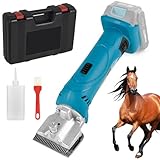 Schermaschine Pferd Schafschere kompatibel mit Makita 18V (Ohne akku), Akku Schafschermaschine, 6 Gang 35 Profi pferde schermaschine für Dickes, Zähne Haustiermaschine Kabellos Pferdeschermaschine
