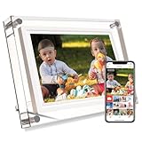 Frameo Digitaler Bilderrahmen aus Acryl, WiFi, Cloud, mit 800 x 1280 IPS-Touchscreen, HD-Disply, integrierter 32 GB Speicher, intelligenter digitaler Bilderrahmen, teilen Sie Ihre Momente