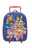 Ragusa-Trade Paw Patrol Chase Marshall Skye Kinder Trolley Kinderkoffer Weichgepäck Polyester 35,5 x 25 x 16 cm - verstellbare und fixierbare Teleskopstange, blau