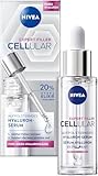 NIVEA Cellular Expert Filler Hyaluron Replumping Serum, leichtes und schnell einziehendes Hyaluron-Serum mit Hydra Elixir, Anti-Age Gesichtspflege für geglättete Falten (30 ml)