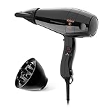 Valera, Swiss Silent Jet Light 7500 Ultrablack, professioneller Haartrockner, Föhn mit leistungsstarkem Motor PM-Pro, 6 Temperaturstufen, Ionen-Generator, verdrehsicheres Super-Flex-Kabel, 2000 W