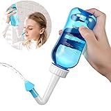 Nasenspülung, Nasendusche Flasche 300ml Neti Pot Sinus Kit für Erwachsene und Kinder-Blau