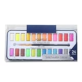 Aquarell-Set, komplettes Malset mit Pinsel, tragbare Aquarellfarben, kreatives Kunstzubehör, Reisebegleiter, Indoor-Malaktivität für Kinder, Erwachsene, Teenager, Anfänger
