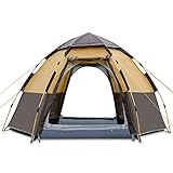 Gardeneea Campingzelt Outdoor-Zelt Unisex-Stoffdesign Doppelschicht Regenfestes Outdoor-Campingzelt