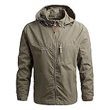 Generisch Regenjacken Herren Übergangsjacke Leichte Softshelljacke Wasserabweisende Winddicht Windbreaker mit Abnehmbare Kapuze Winterjacke Sweatjacke Wandern Fahrrad Mantel Funktionsjacke