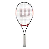 Wilson Tennisschläger Fusion XL, für Anfänger und Freizeitspieler, schwarz/rot, WRT30270U1