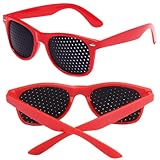 2 Pcs Rasterbrille Lochbrille Rasterbrille Augentraining Lochbrille FüR Augentraining Pinhole Glasses Korrekturbrille Raster Multidot Brillen Raster-Brille Rasterbrille Lochbrille Pinhole Glasses