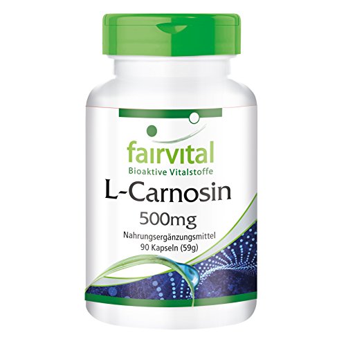 L-Carnosin 500mg - HOCHDOSIERT - VEGAN - 90 Kapseln - Aminosäure