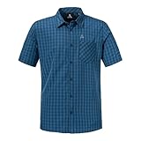 Schöffel Herren CIRC Shirt Style Dalfoss MNS, kreislauffähiges Kurzarm Hemd, nachhaltiges Wandershirt mit Sonnenschutz, schnell trocknend, navy blazer, 60