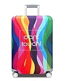 ZIXINGA Kofferhülle Elastisch 18-32Zoll Kofferschutzhülle Gepäck Cover Reisekoffer Hülle Kofferschutz Luggage Cover Gepäckabdeckung Kofferschutzhülle mit Reißveschluss (Farbstreifen, XL)