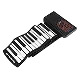 Toyvian 88 Rollenklavier elektronische Tastatur Faltbares Klavier für Anfänger Musikinstrumente Klavier mit Silikontastatur handgerolltes elektronisches Klavier tragbar Handrolle Rollo