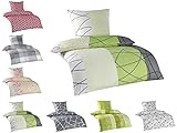 BaSaTex Seersucker Bettwäsche Microfaser Polyester mit Reißverschluss 135x200 cm 80x80 cm Talar