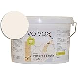 Volvox Espressivo Lehmfarbe - atmungsaktive Wandfarbe matt - hohe Deckkraft - streichfertige Naturfarbe beige 2,5 L