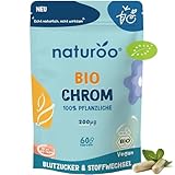 Bio Chrom : 100% Natürlich & Hochwertig | 60 Kapseln vegan hochdosiert für 1 bis 2 Monate | mit Bio-Koriander & Sonnenblumenextrakt | Blutzucker & Stoffwechsel für Männer und Frauen
