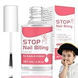 15ml Stop Nägelkauen Nagellack - Stop Nägelkauen Für Kinder, Daumenlutschen Stop Nails Polish, Stop zu Verhindert Nägelkauen und Daumenlutschen für Kinder und Erwachsene, No Bite Nagellack (Rosa, 1x)