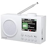 Mycket Tragbares DAB/DAB+ Radio, UKW Digitalradio mit Bluetooth, Kleines Wiederaufladbares Radio, 2,4' Farbdisplay, Dual Wecker, Sleep Timer, 40 Voreingestellte Sender, Küchenradio mit USB Ladekabel