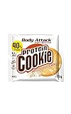 Body Attack Protein Cookie (White Chocolate Almond), 12 x 75 g