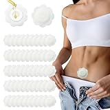 50 Pcs Rizinusöl Packung Wrap, Castor Oil Pack Bauchnabel Pflaster, 6 * 6CM Castor Oil Patches, Selbstklebende Rizinusölpackung Hilft Beim Schlafen,Verdauung, Verstopfung(Ohne Öl)
