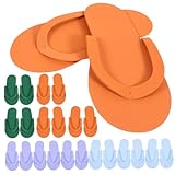 Supvox 24Paare Einweg Pediküre Slipper Aus Rutschfeste Und Bequeme Schaumstoffpantoffeln Spa Hausschuhe Für Gäste Hotels Partys Und Salons Zufällige Farben