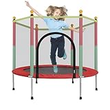 Zuasdvnk Trampolin für Kinder, Freizeit-Trampolin für Kinder, 140 cm, hüpfende Unterhaltungsausrüstung für Kinder, Fitnesstraining