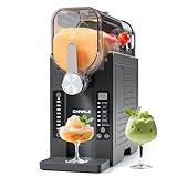 CHIVALZ Slush Maschine, 2L Slushie Machine für Zuhause für Slushi, Frappé, Milchshake & Margaritas, Ohne Eis Benötigt, LED Display, Selbstreinigend, Schwarz, AD03, 6 Programmen+1 Pack
