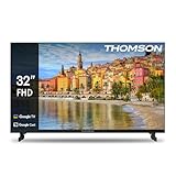 Thomson 32 Zoll (81 cm) LED Full HD Google Smart TV, Wi-Fi, Dolby Vision IQ, Dolby Atmos, HDR10, Bluetooth 5.1, Triple-Tuner (Kabel/Satellit/Antenne), HDMI, CI+, A+ Panel - 32FG2S14