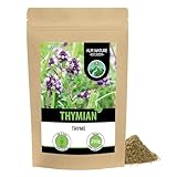 Thymian getrocknet (250g), Thymian gerebelt, 100% rein und naturbelassen zur Zubereitung von Gewürzmischungen und Thymian-Tee