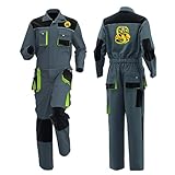 ZILUXI Langärmlige Overalls für Frauen Co. bra kai, Overall Praktische Taschen, Werkstatt Blaumann Arbeitskleidung(Green Grey,3XL)