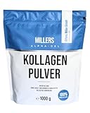 100% reines Kollagen Pulver I Kollagen Hydrolysat Peptide Typ 1, 2, 3 I Collagen Protein I Millers Alpha-Gel 1000 g I Ohne Zusatzstoffe I in Deutschland hergestellt