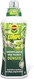 COMPO Grünpflanzendünger und Palmendünger – Spezial-Flüssigdünger für alle Zimmer-, Balkon- und Terrassenpflanzen – 1 Liter