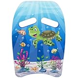 Qetlavee Schwimmbrett Kinder Schwimmen Kickboard mit Griffen Cartoon Muster Schwimmbrett Schwimmhilfe Swimming Training Kickboard mit idealem Auftrieb Schwimm Board Kinder