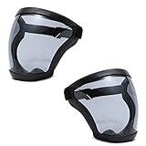 2 Pcs Anti-Fog Protective Full Face Shield-Super HD Reusable Face Protective Cover Adjustable Universal TOKLYUIE