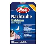 Abtei Nachtruhe Baldrian Schlaf-Dragees N - pflanzliches Arzneimittel für erholsamen und gesunden Schlaf sowie bei nervlicher Belastung - ohne Gewöhnungseffekt - 1 x 90 Dragees