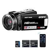 ORDRO B320 Videokamera Camcorder 1080P, 18X Zoom Vlog Kamera, Nachtsicht Kamera, 270° Drehbarer Touchscreen für Vlogging, YouTube und Videoaufnahmen​