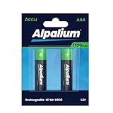 Akku Batterien AAA, 1100 mAh, 2er Pack, Alpalium, sofort einsatzbereit