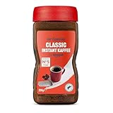 by Amazon Classic Instant Kaffee, Dunkle Röstung, 200g, 1er-Pack - Rainforest Alliance-Zertifizierung