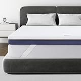 BedStory Topper 200x200cm, 7,5cm Höhe H3&H2 Gel Memory Foam Topper, Öko-TEX Zertifiziert Gelschaum Matratzentopper, Atmungsaktiver Matratzen Topper für Boxspringbett, Hypoallerger Bezug waschbar
