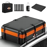 GEARZAAR 21 Kubikfuß Auto Dachbox Faltbare Wasserdicht Dachtasche Gepäckbox Orange