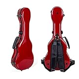 Crossrock Deluxe CRF2020TURD Koffer für Tenor-Ukulele, Fiberglas, mit TSA-Schloss, Rot
