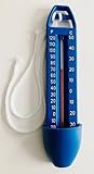 Thermometer für Pool Schwimmbad Planschbecken Poolthermometer Wassertemperatur (Blau)