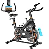 Micyox Ergometer Heimtrainer Fahrrad, TH-X3 Fitnessbikes mit Magnetischem Widerstand, Indoor Kardio Training, LCD Monitor mit IPad-Halterung Hometrainer 150 kg Belastbar