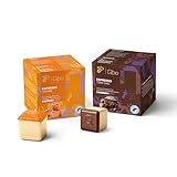 Tchibo Qbo Probierset Espresso Caramel und Dark Chocolate Premium Kaffeekapseln, pro Sorte 2 x 8 Stück (Espresso, Intensität 7/10, aromatisch und schokoladig), nachhaltig,